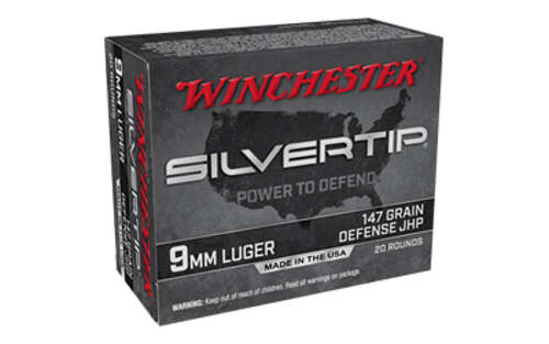 Ammunition Winchester Ammunition Silvertip 9mm WIN SILVERTIP 9MM 147GR HP 20/200